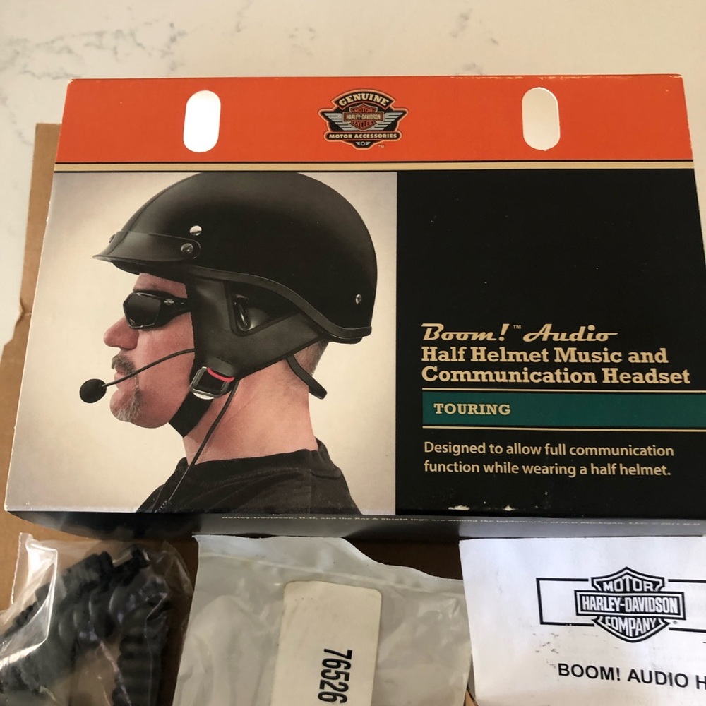 Harley Davidson Boom! Audio Half Helmet Music and Communications Headset